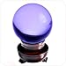 Amlong Crystal Meditation Divnation Sphere Feng Shui Crystal Ball, Lensball, Decorative Ball with Wooden Stand and Gift Box, Purple, 3.1 inch (80mm) Diameter