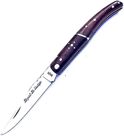 Nouveau .594- bois Palissandre Laguiole Bougna Hand made using all natural materials ,Traditonal style gentlemans Stainless steel folding pocket knife.