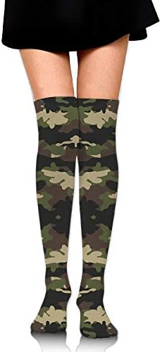 Womens Camouflage Socks Thigh High Long Socks Tube Socks for Work Athletic Over