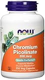 NOW Supplements, Chromium Picolinate 200 mcg, 250 Veg Capsules