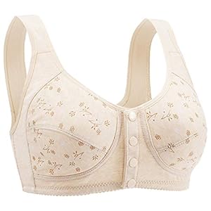 Handige bh met knoop aan de voorkant, voorsluiting sport-bh’s van puur katoen (44-100,kleur)