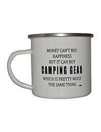 Taza divertida con esmalte para camping, café, reg