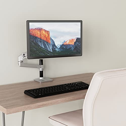 Amazon Basics Single Monitor Stand, Lift Engine Arm Mount, Silver Pricepulse