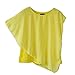 Fashion Story Women Casual T-Shirt Short Sleeve Chiffon Top Crew Loose Blouse Bat Sleeve