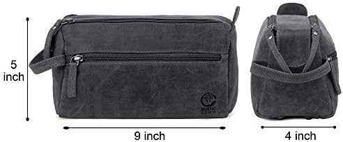 Rustic Town Buffalo Leather Toiletry Bag : Vintage Travel Shaving & Dopp Kit : for Toiletries, Cosmetics & More : Spacious Interior & Waterproof Lining : Compact, Fits Easily in Luggage 2 Rustic Town Buffalo Leather Toiletry Bag : Vintage Travel Shaving & Dopp Kit : for Toiletries, Cosmetics & More : Spacious Interior & Waterproof Lining : Compact, Fits Easily in Luggage