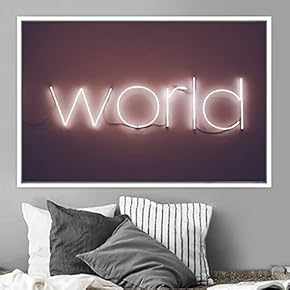 signwin Framed Canvas Wall Art Illuminated Words 3D...