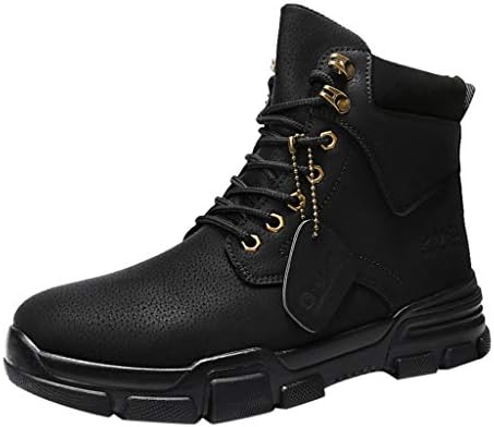 Mens Lace-up Casual Boots Ankle Boot Work Shoes High-Cut Adult Walking Footwear Sneakers Goosun Waterproof Lightweight Hiking Boots Casual High Top Combat Motorcycle Boots
