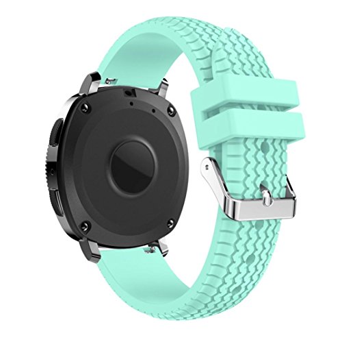 Lisin For Samsung Gear Sport Accessories,Sport Soft Silicone Replacement Wristband Wrist Strap (Mint Green) - Thumbnail 3