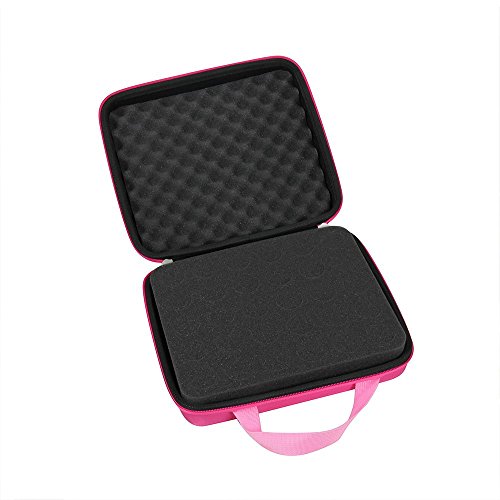 Hard Case Storage Bag with Foam Insert Carrying Handle Hot Pink Fits 30 bottle Young living/Doterra oils 15ml / 10ml Essential Oil by Hermitshell - Thumbnail 5