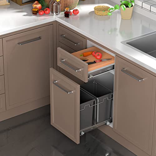 Coralov Pull Out Trash Can Under Kitchen 8 Gallon/28 Qt. Dual