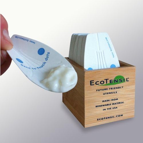iScoop® Starter Kit: Eco-friendly disposable ice cream/gelato sampling spoons w/dispenser