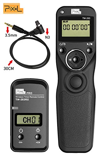 Pixel TW-283/N3 LCD Wireless Shutter Release Timer Remote Control for Canon 7D Series, 5D Series, 50D, 40D, 30D, 10D