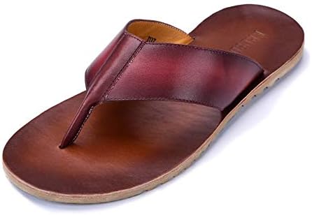wine colored flip flops