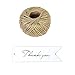 Giveet 100 Pieces Thank You Gift Tags with Free cut String, White Kraft Paper Hang Gift Wrap Tag for Wedding Favor, Party Gifts, Crafts, Christmas and Price Tags with 100 Feet Natural Jute Twine