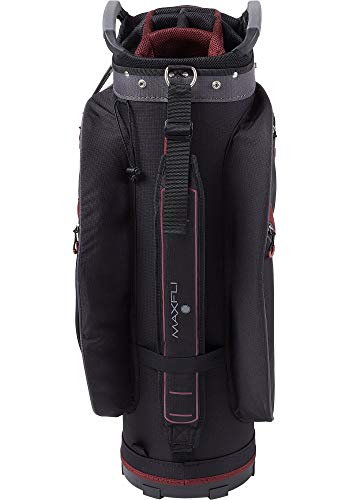 Maxfli 2019 Honors Plus Golf Cart Bag Lightweight 14-Way Top 3 Dividers w/Insulated Pocket (Gray/Burgundy)