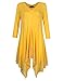 AMZ PLUS Womens Plus Size Irregular Hem Short Sleeve Loose Shirt Dress Top