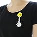 Top Plaza Pack of 7 Colorful Smiling Face Nurse Fob Clip On Brooch Hanging Pocket Watches