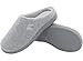 HomeIdeas Women's Classic Memory Foam Plush House Slippers, Lightweight and Anti-slip (Large / 9-10 B(M) US, Gray)