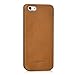 kalibri Case Compatible with Apple iPhone SE (1.Gen 2016) / iPhone 5 / iPhone 5S - Case Smooth Genuine Leather Hard Case Anti Slip Cover - Cognac