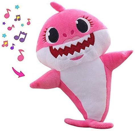 Amberqin Cartoon Shark to Baby Singing Plush Doll Toy