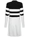 Romwe Women's Long Sleeve Loose Cotton Shift Dress