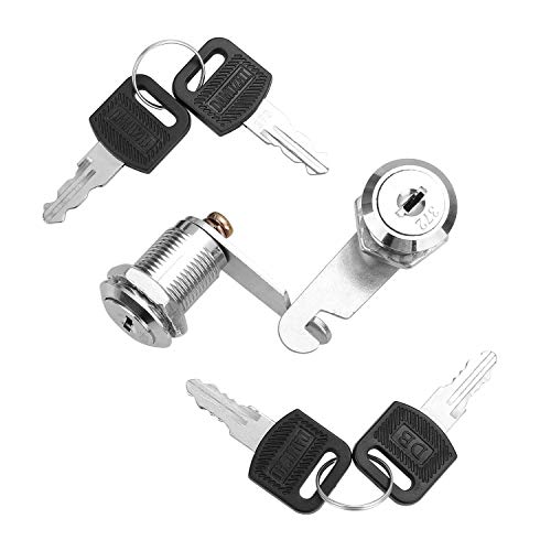 1" (25mm) Cabinet Cam Locks Keyed Different, CBTONE 5 Pack Security File Drawer Dresser Cylinder Lock Hardware Locks (Each one with 2 Keys)