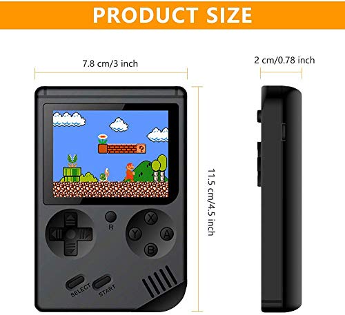 LINGSFIRE Handheld Game Console, 168 Classic Games Retro Video Game Console for Kids Boys and Adults, Comes with Extra Joystick, AV Cable for TV - Thumbnail 6