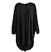 Photno Long Batwing Sleeve Top Blouse Casual wear for Women Baggy Shirts (XL, Black)