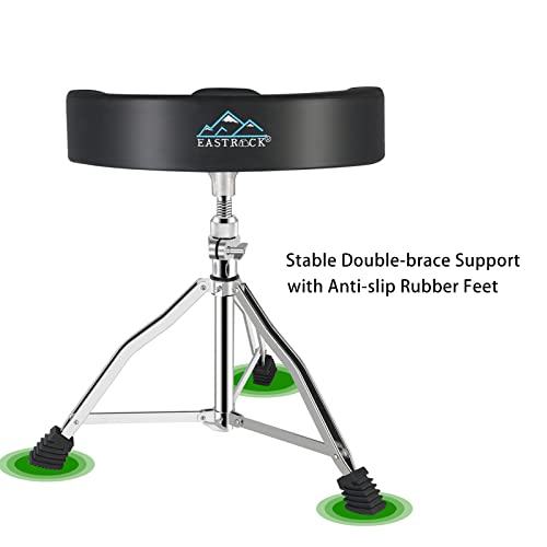 EASTROCK Drum Throne Adjustable Height, Rotatable Padded Drum Stools