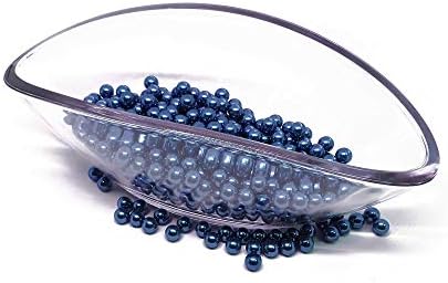 FlexiStore 100 x No-Hole Pearls 10mm - Deco wedding - shiny wax beads - Set - 10mm - Blue