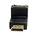 CY 90 Degree Down Angled DisplayPort Male to Female Extension Adapter Black