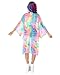 iHeartRaves Rainbow Tie Dye Loose Kimono Cover Up (One Size)