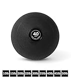 Weighted Slam Ball by Day 1 Fitness – 40 lbs - No Bounce Medicine Ball - Gym Equipment Accessories for High Intensity Exercise, Functional Strength Training, Cardio, CrossFit