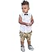 FEITONG 1Set Toddler Infant Kids Boy Bow T shirt Tops Camouflage Pants Outfits Clothes Set (2T / 2Years, White)