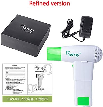 Professional Hair Dryer,High power hair dryer Low Noise With Ionic Conditioning Powerful Fast Hairdryer Constant Temperature Portable chargeable lithium battery 1000W Green