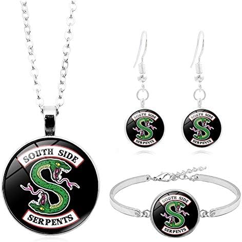 Monifuon Riverdale Jewelry Set, Riverdale Bracelet +Riverdale Necklace +Riverdale Earrings Wristband Wristlet Pendant Chokers Jewelry Accessories