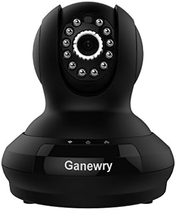 Ganewry 5-Pack HD 720P WiFi Surveillance Security IP Camera, Pan/Tilt with Two-Way Audio, Night Vision, Local Record, Remote Viewing via Smart Phone, 16GB Micro-SD Card Included (PS1, Black)