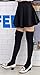 AnVei-Nao Thigh High Socks for Women Girls Over Knee Socks Warm Winter Leg Warmers Black