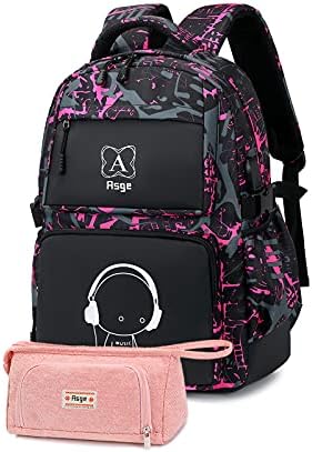 Asge Backpack Boys School Backpack Girls Teenagers Cool School