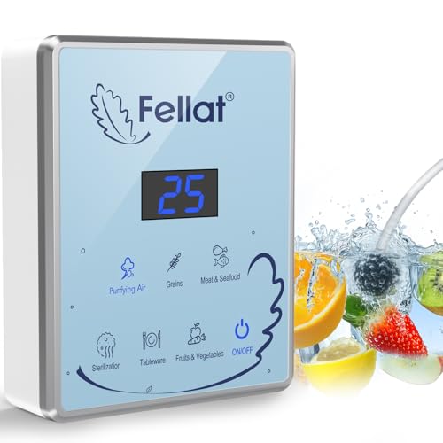 Ozone Generator, Air Purifier Deodorant for 5-30㎡, Multifunctional Ozonator for Water and Air, 6 Modes for Cleaning Fruit Vegetables, Remove Odor