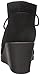 crocs Women's Leigh Suede Wedge Shootie Boot, Black, 8 M US