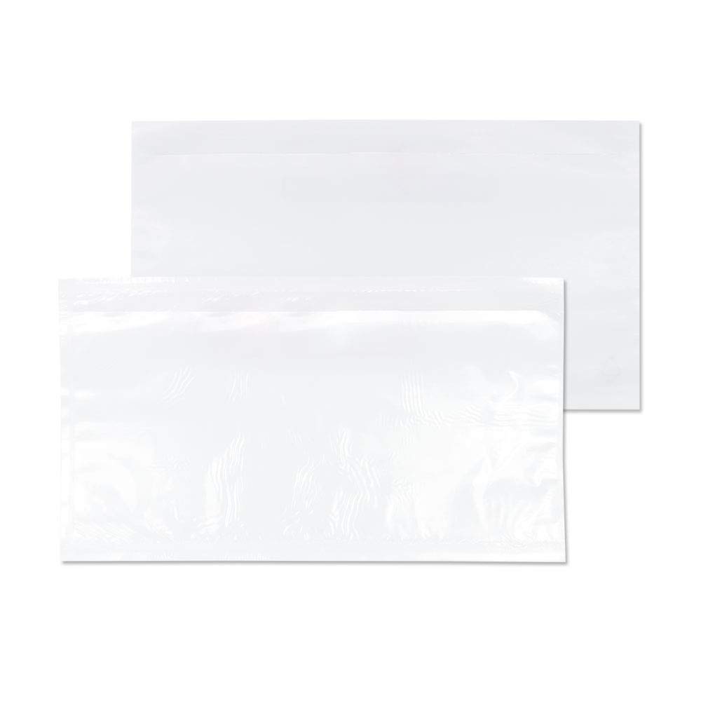 Blake Purely Packaging DL 235 x 132 mm Plain Documents Enclosed Wallet Envelopes Peel & Seal (PDE30) Clear - Pack of 1000