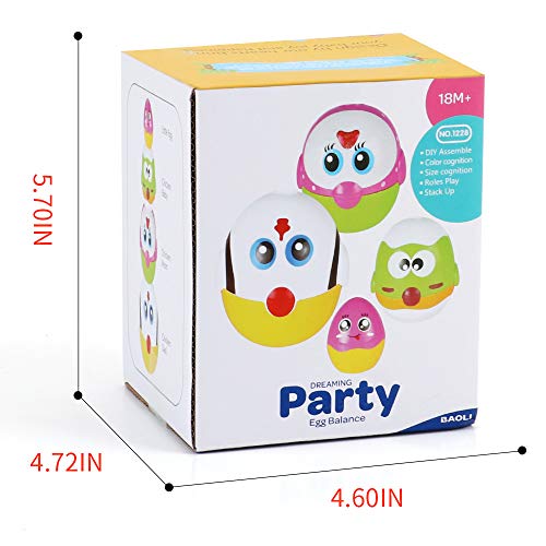 Amy & Benton Chicken Eggs Stacking Toy for 1 2 3 Year Old Nesting Toys for Baby and Toddlers Birthday Gift