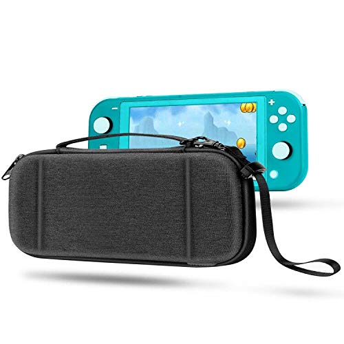 Compatible with Switch Lite Case EVA Protective Carrying Case for Switch Lite Cover Video Game Accessories for Nintendo Switch Lite Gifts for Men Husband Kids Teens (BlackCloth)