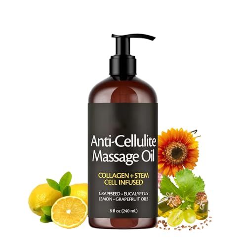 LBOYLOVE® Firming Body Massage Oil – Collagen & Stem Cell, Smooths Cellulite, Improves Texture, Refreshing Aromatherapy for Legs & Full Body 8 Fl Oz