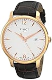Tissot Men's T0636103603700 Analog Quartz Brown Leather Strap Silver Dial Watch