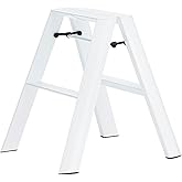 Hasegawa Ladders Lucano Step Stool, 2 steps, White