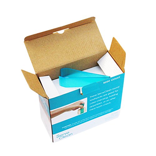 image for Serve Clean Round Toothpicks, 5000 Count, Natural Birch