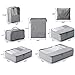 BIMNOOT Packing Cubes 7-Pcs Travel Luggage Packing Organizers Set with Laundry Bag & Shoe Bag (Grey)