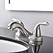 Best Brushed Nickel 2 Handle Brass Lavatory Vessel Bathroom Sink Faucet, Pop Up Lift Not Included.